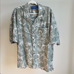 Ocean Pacific Floral Palm Tree Print Shirt